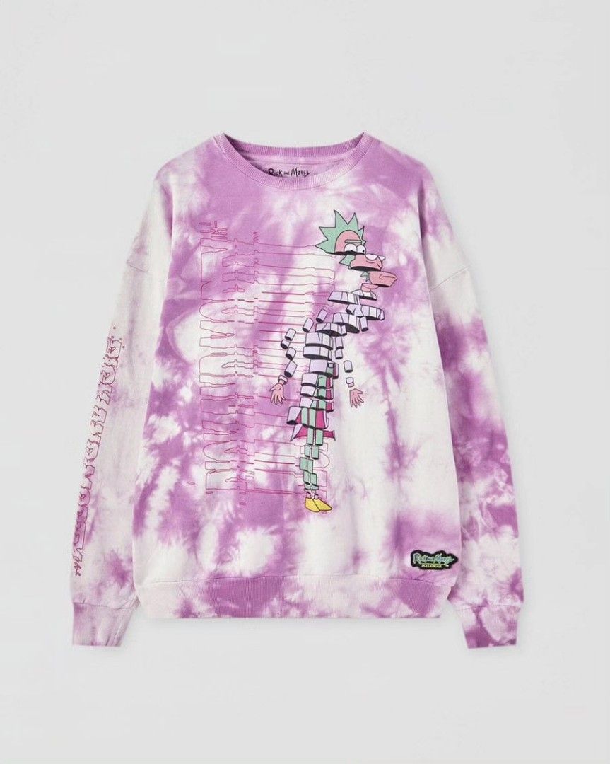 Pink Rick And Morty Pull&bear Pink Felpa Rick And Morty Pull