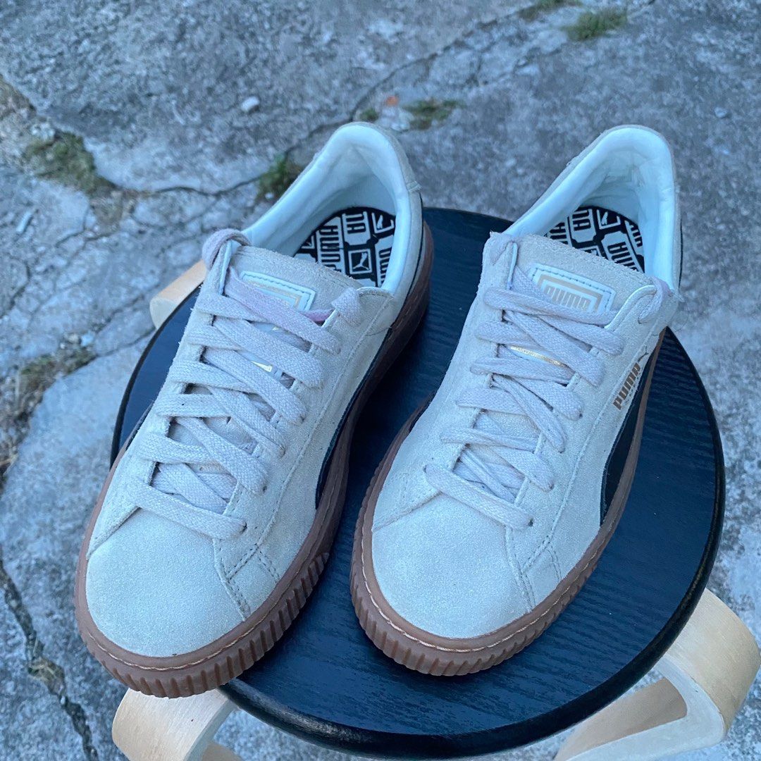 Puma suede platform shoes on sale