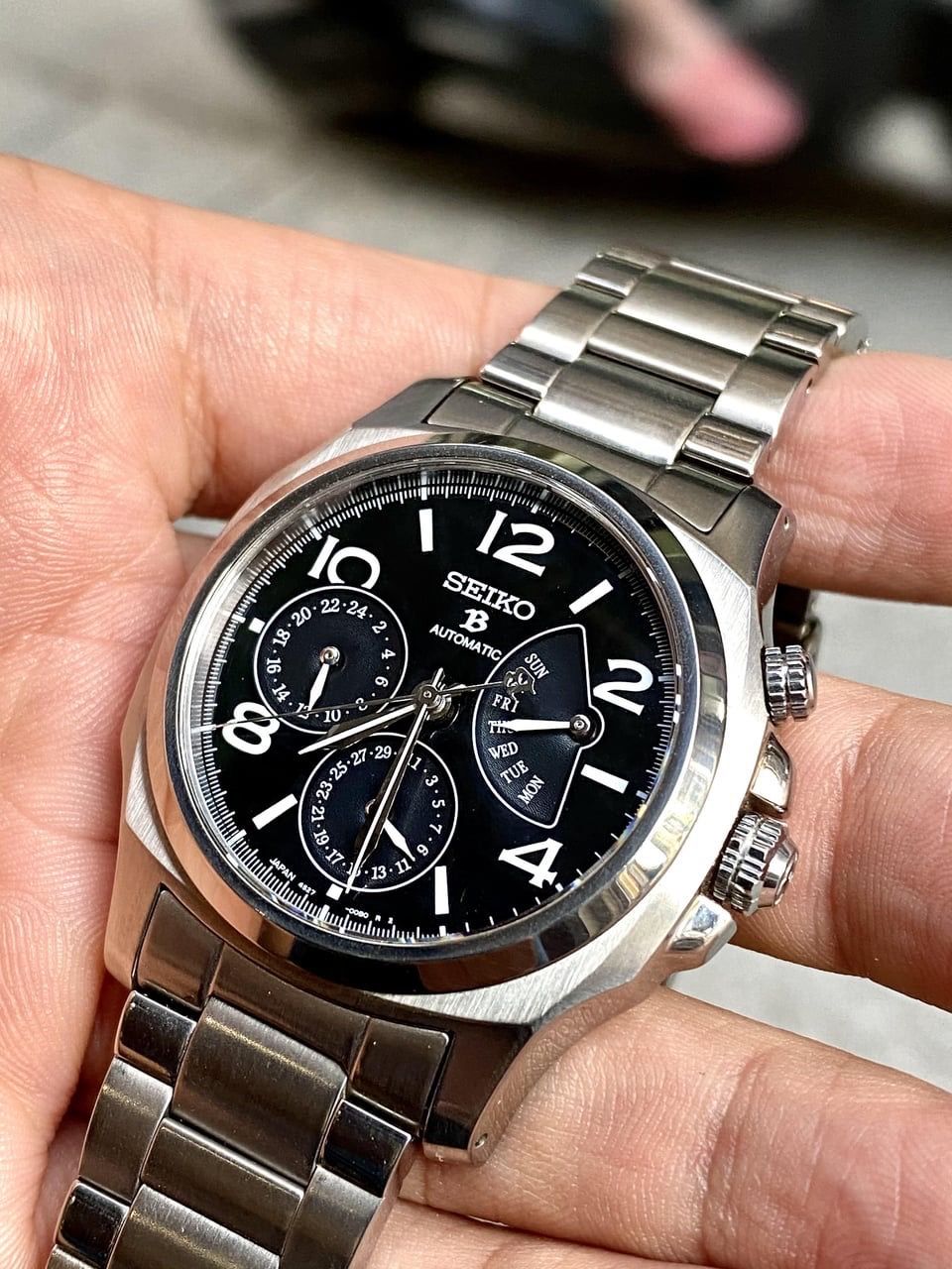 Seiko Enamel Dial Titanium Case and Bracelet Retrograde Brightz SAGN007
