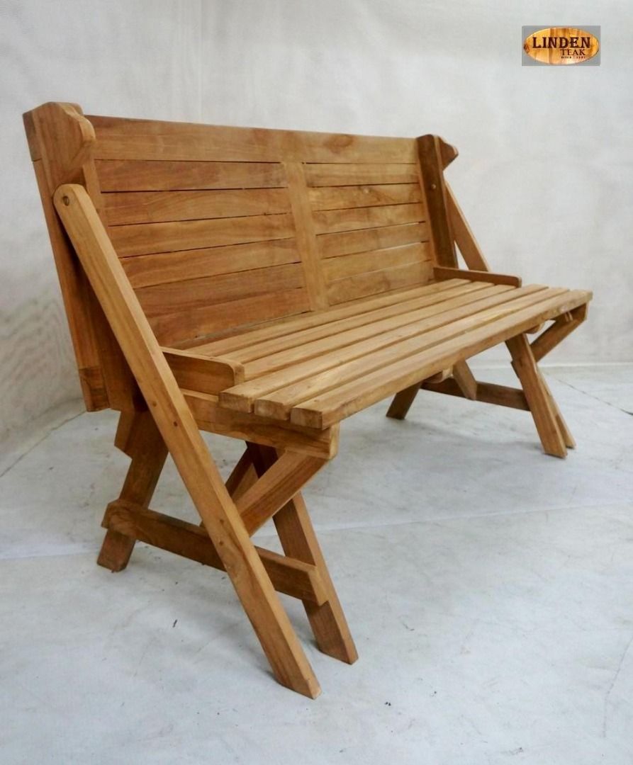 Solid Teak Wood ECO Convertible Picnic Table Better Than Mahogany,Narra