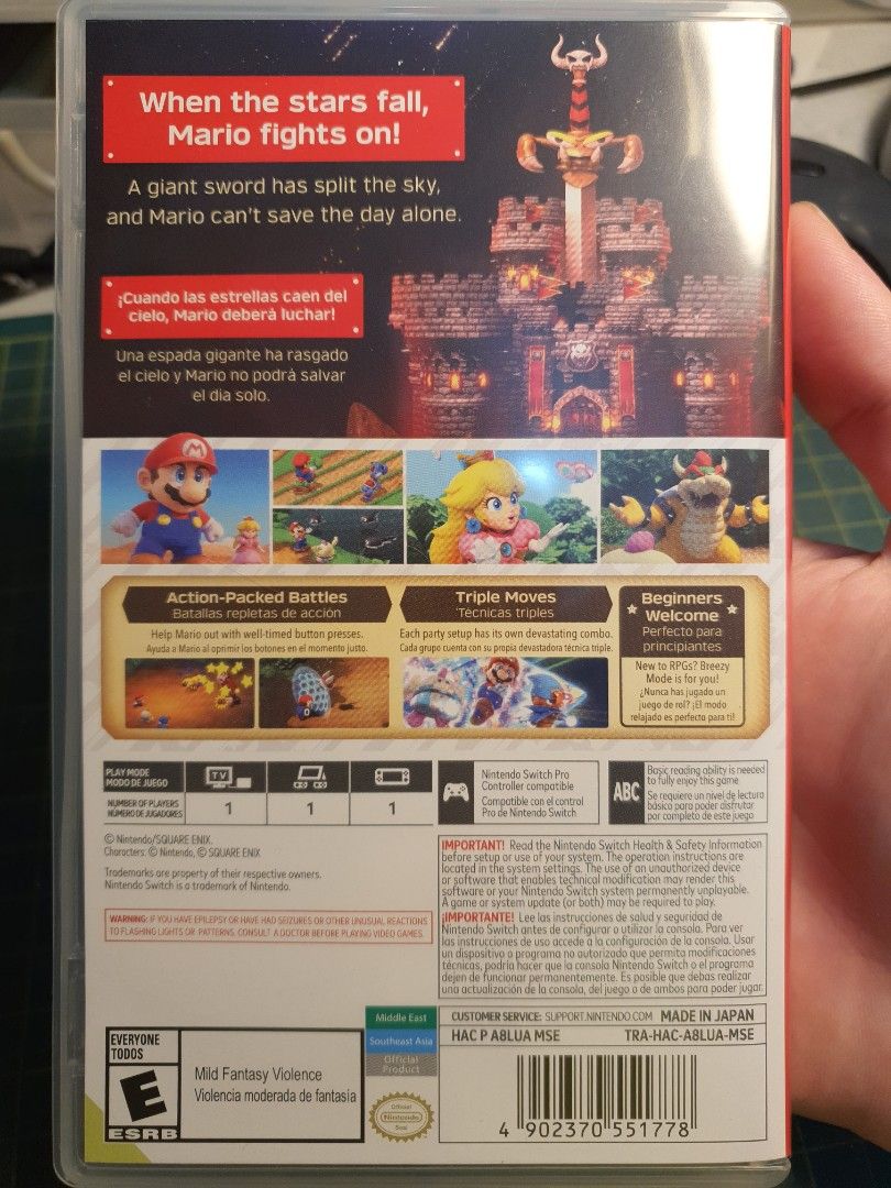 Super Mario RPG (Category: Nintendo) located in Pasig City. Submitted by ocmom (Listing ID 1305615688, Image 2). Description: Super Mario RPG Reason for selling it: Finished playing Bought the game last January 2024 at DataBlitz For mail and delivery: Lalamove, Grab, or Joyride Meet-up place: Estancia Mall Capitol Commons.