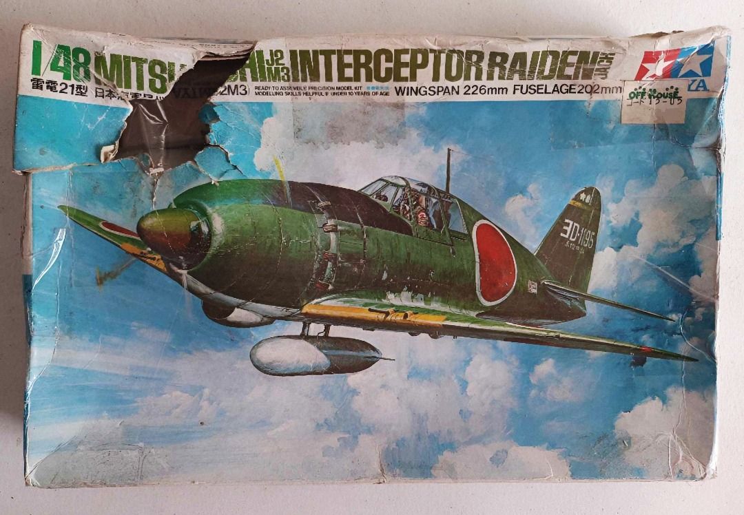 Tamiya Mitsubishi J2M3 Interceptor Raiden Jack Scale 1/48 Model Kit ...