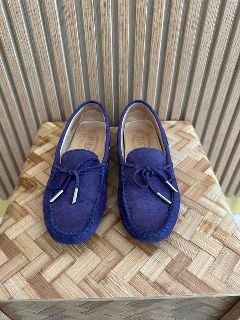 Tod's purple loafers on sale