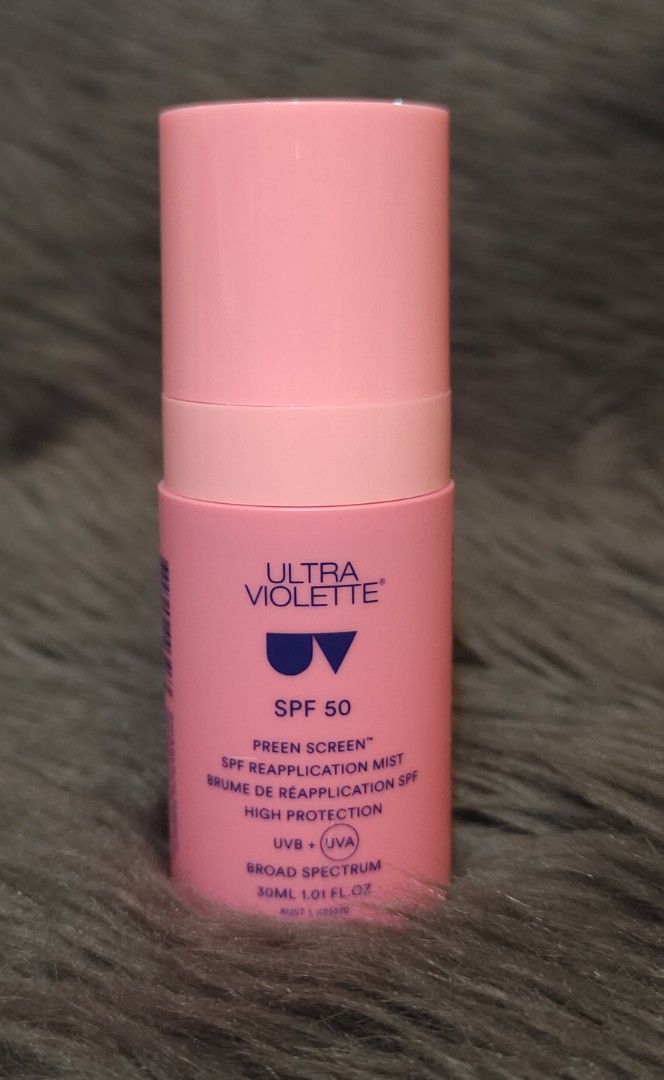 Ultra Violette Sheen Screen SPF50 Reapplication Mist (Category: Face Care) located in Antipolo. Submitted by legoninos.legoninas (Listing ID 1305517603, Image 1). Description: SPF50 30 ml Authentic, brand new and unopened..