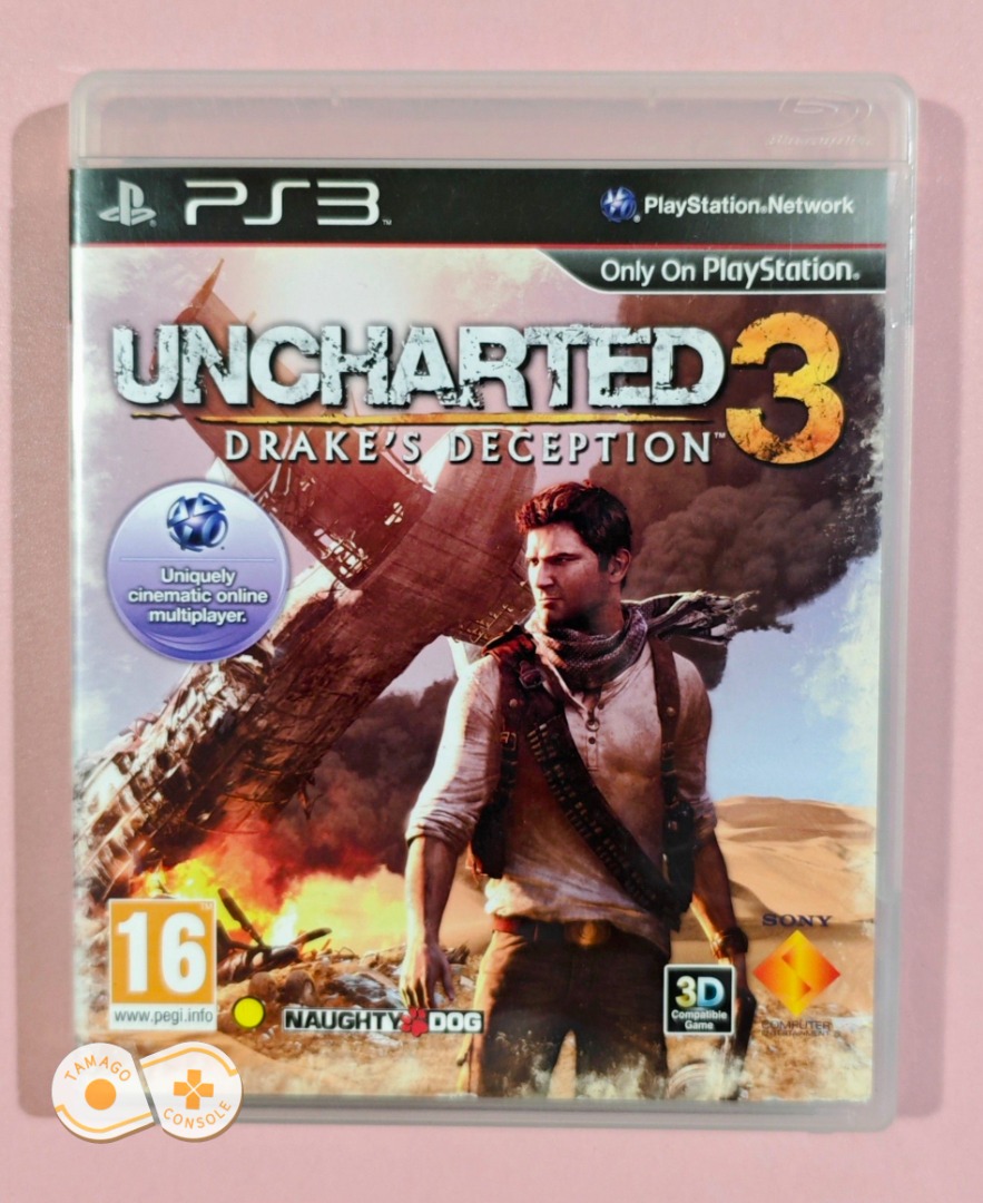 Uncharted 3 Drake's Deception , jogo original edição Favoritos, para