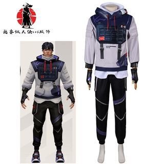 Valorant Male Cosplay Game Character Iso Agent Costume Apparel