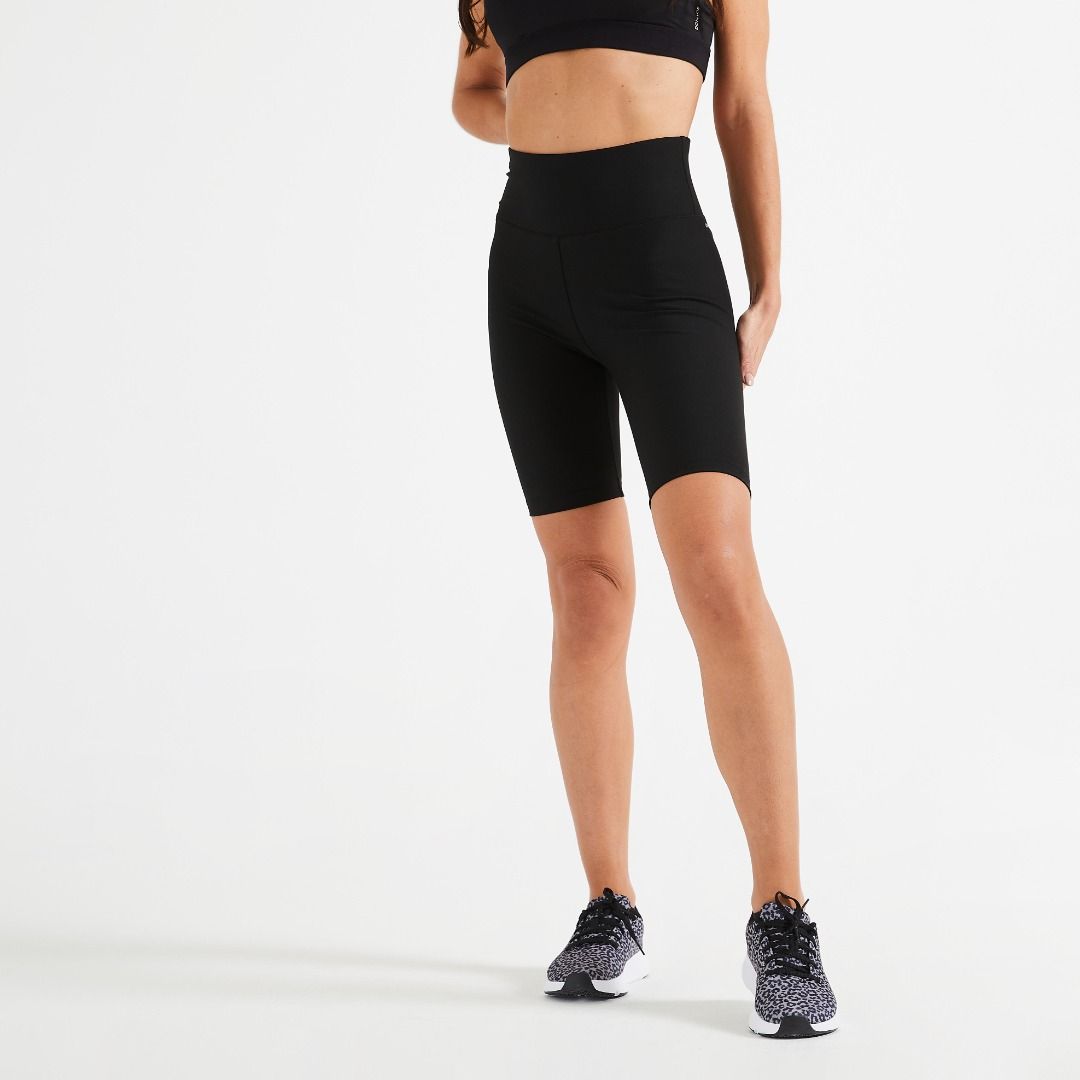 Black fashion cycling shorts 2025