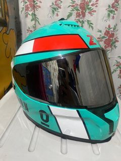 Zebra 921 Glossy G5 Green Italy Helmet in XL