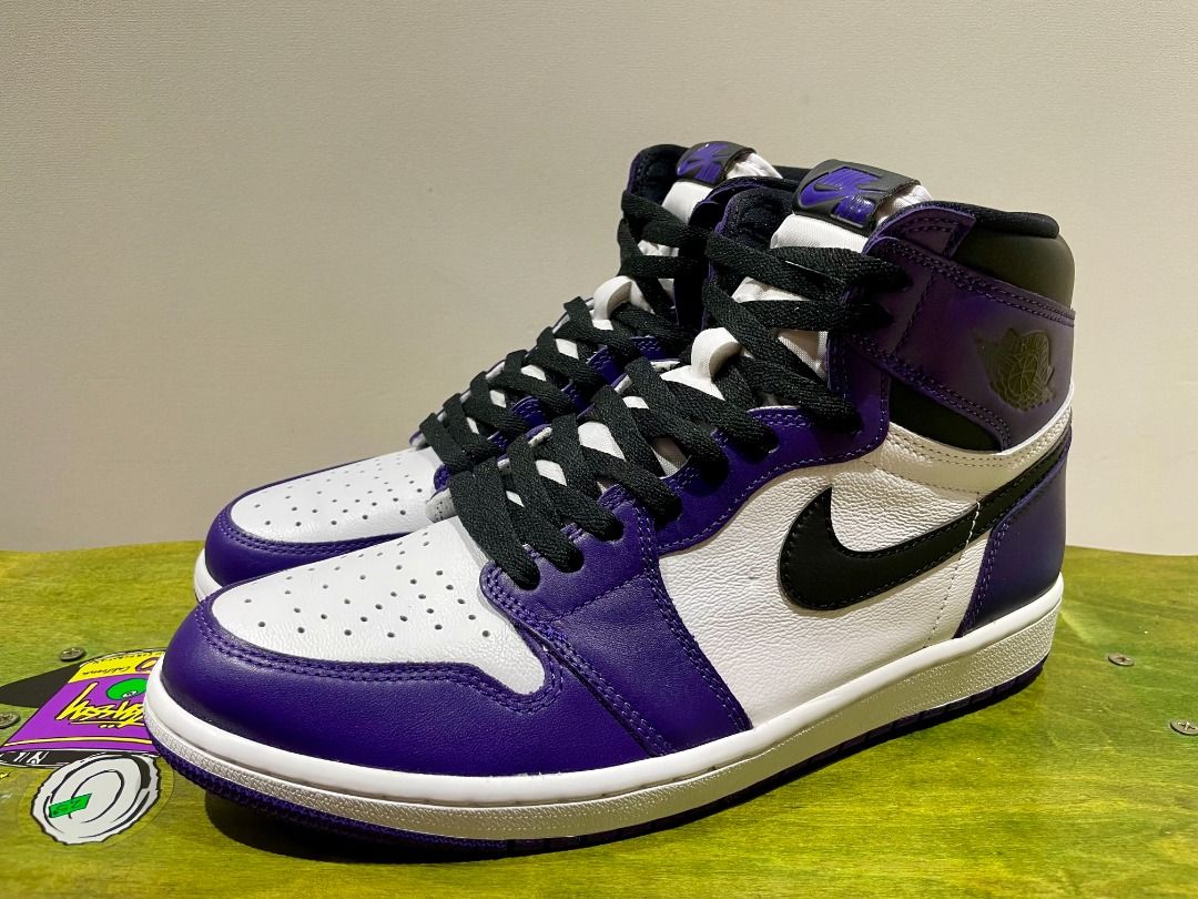 100 NEW US11 UK10 EUR45 CM29 Nike Air Jordan 1 Retro High OG Court Purple White Kobe