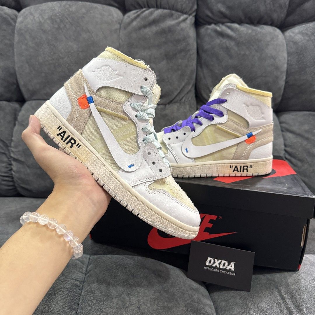 READY STOCK NIKE AIR JORDAN 1 HIGH X OFF WHITE NRG THE TEN WHITE Women s Fashion Footwear Sneakers on Carousell