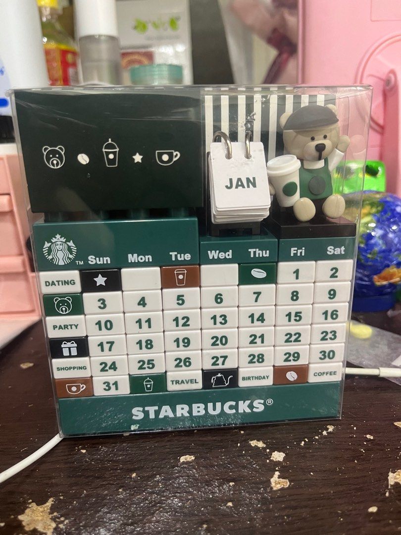 全新 ️星巴克積木桌曆 台灣Starbucks calendars 禮物紀念品 交換禮物 生日禮 現貨 辦公室有趣桌曆, 徵收好物在旋轉拍賣
