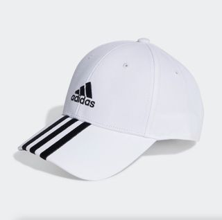 Adidas 3 Stripes Baseball Cap (White)