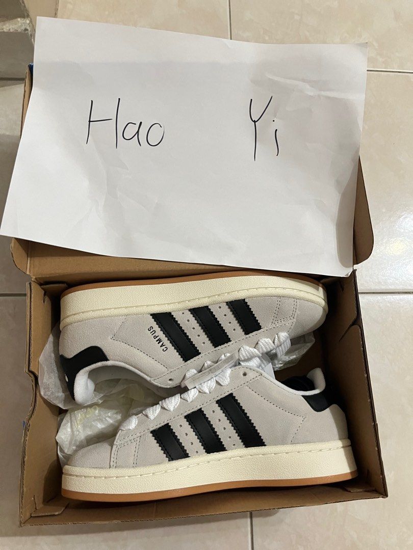 Adidas Campus 00s Crystal White Black, Women's Fashion, Footwear, Sneakers  on Carousell