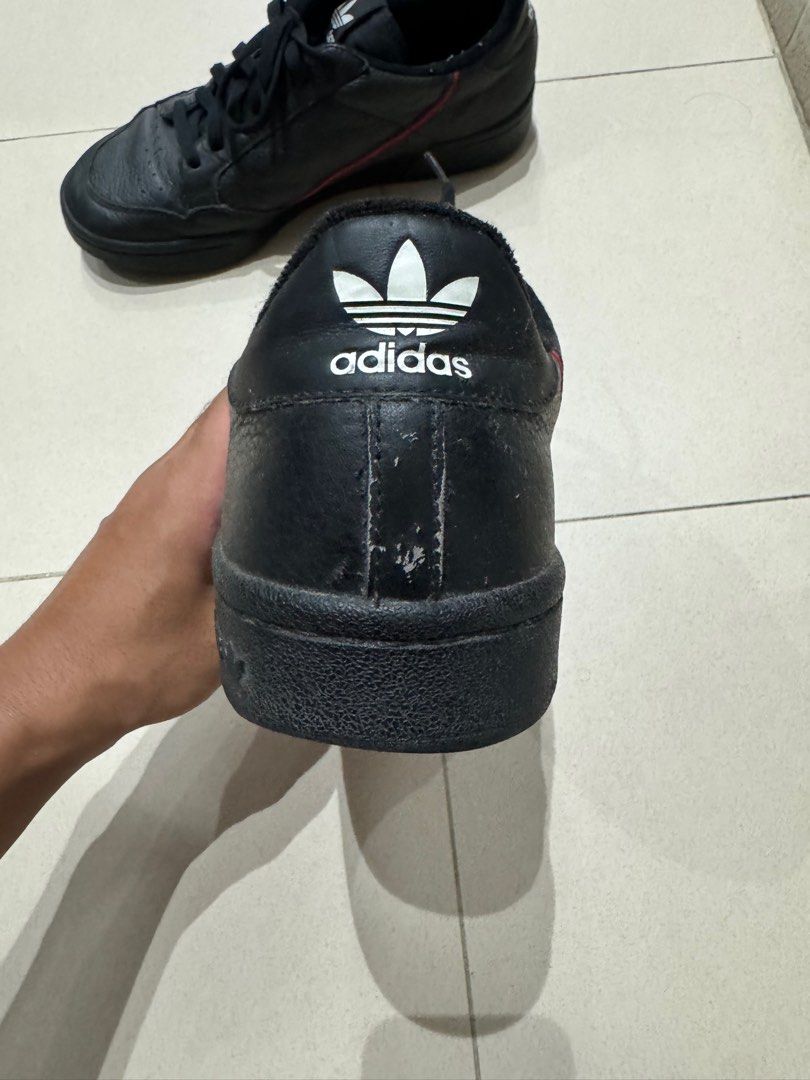 Adidas Continental 80s Black/Red, Men's Fashion, Footwear