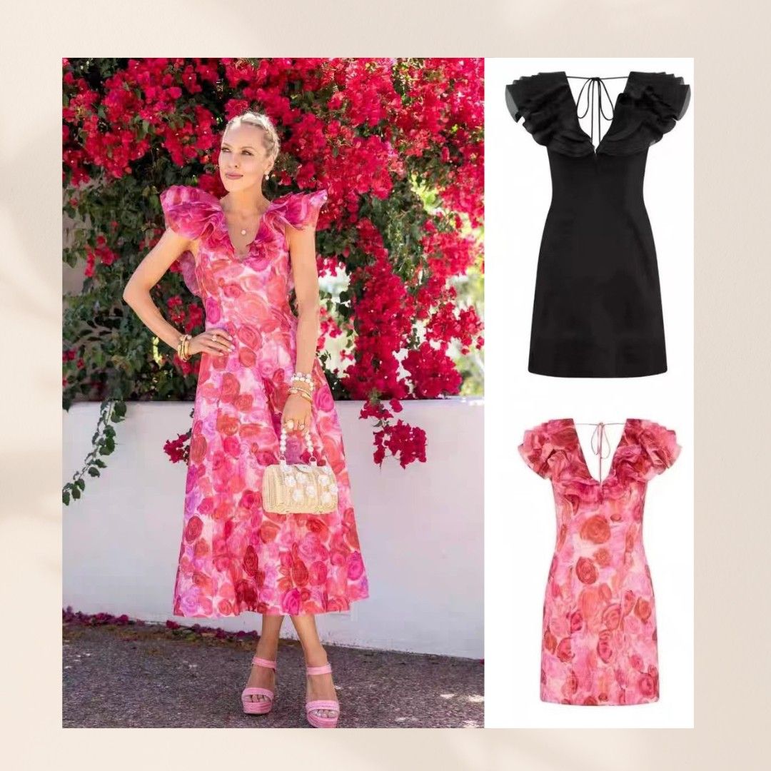 aje enchanted plunge midi dress Enchanted Plunge Midi Dress-MISTY ROSE / 4
