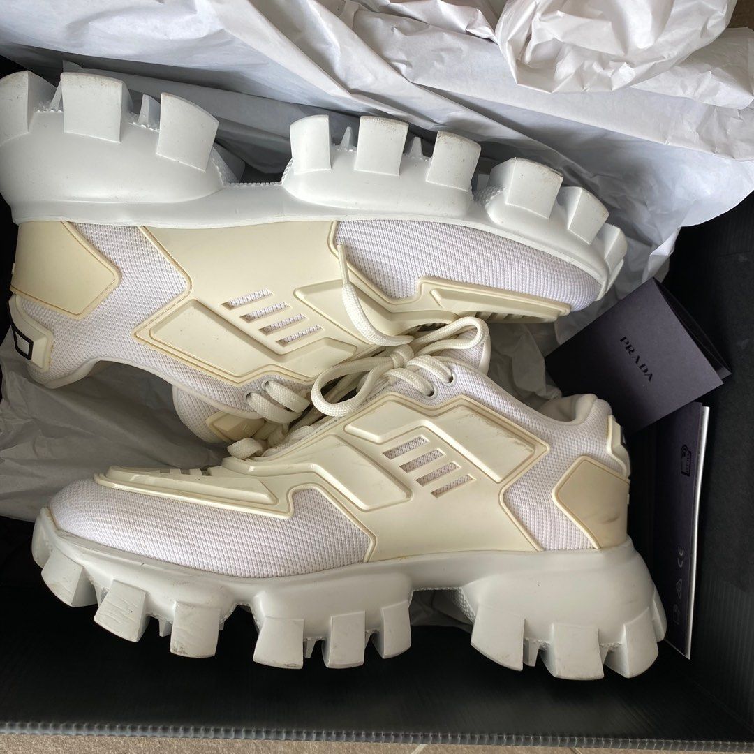 Authentic Prada White Cloudbust Thunder Men s Fashion Footwear Casual shoes on Carousell
