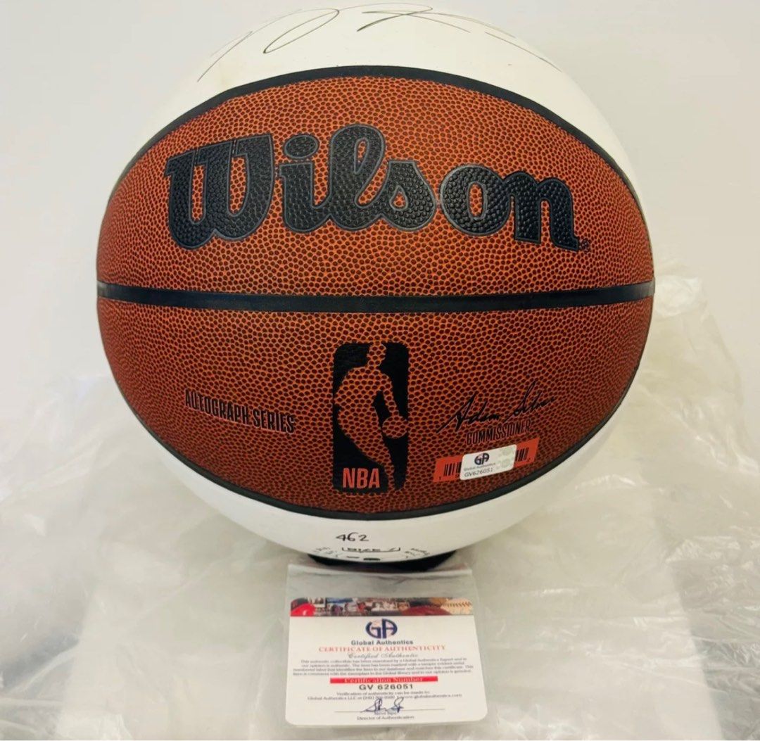 Autographed basketball by Rose GA Certified Derrick Rose Autographed basketball by autographed jersey by Rose