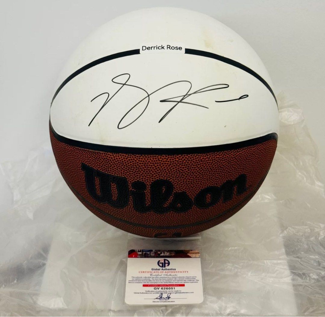 Derrick rose autographed basketball discount