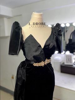 BLACK LONG GOWN FOR RENT