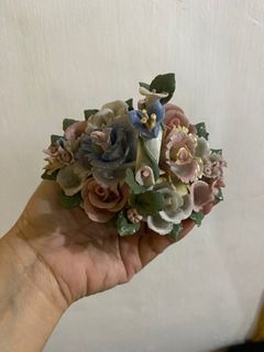 Ceramic floral basket