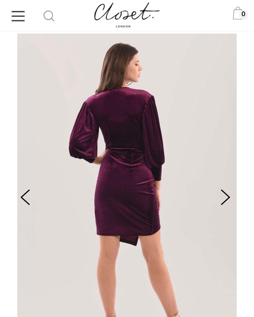 closet london purple dress Lilac High Neck Dress - Closet London