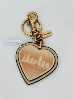 Coach X Jennifer Lopez Heart Bag Charm KEYCHAIN KEY RING $68 SALE