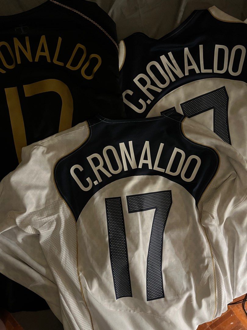 3pcs of Cristiano Ronaldo Nike Total 90 Authentic Portugal jersey Away