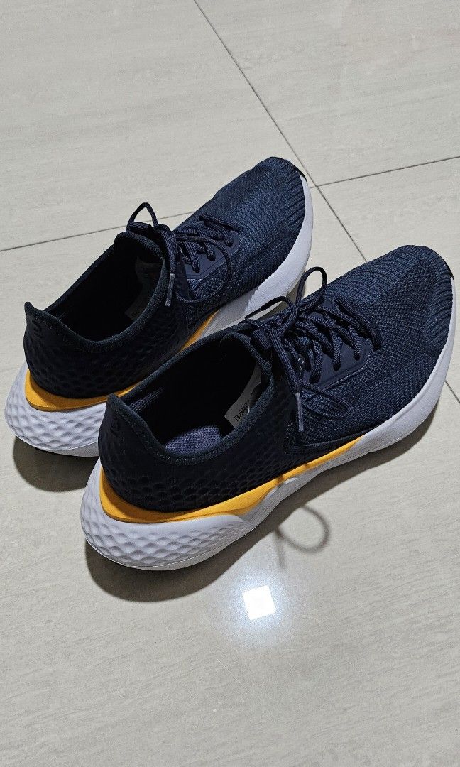 DECATHLON Men's Running Shoes JOGFLOW Navy/Yellow, Men's