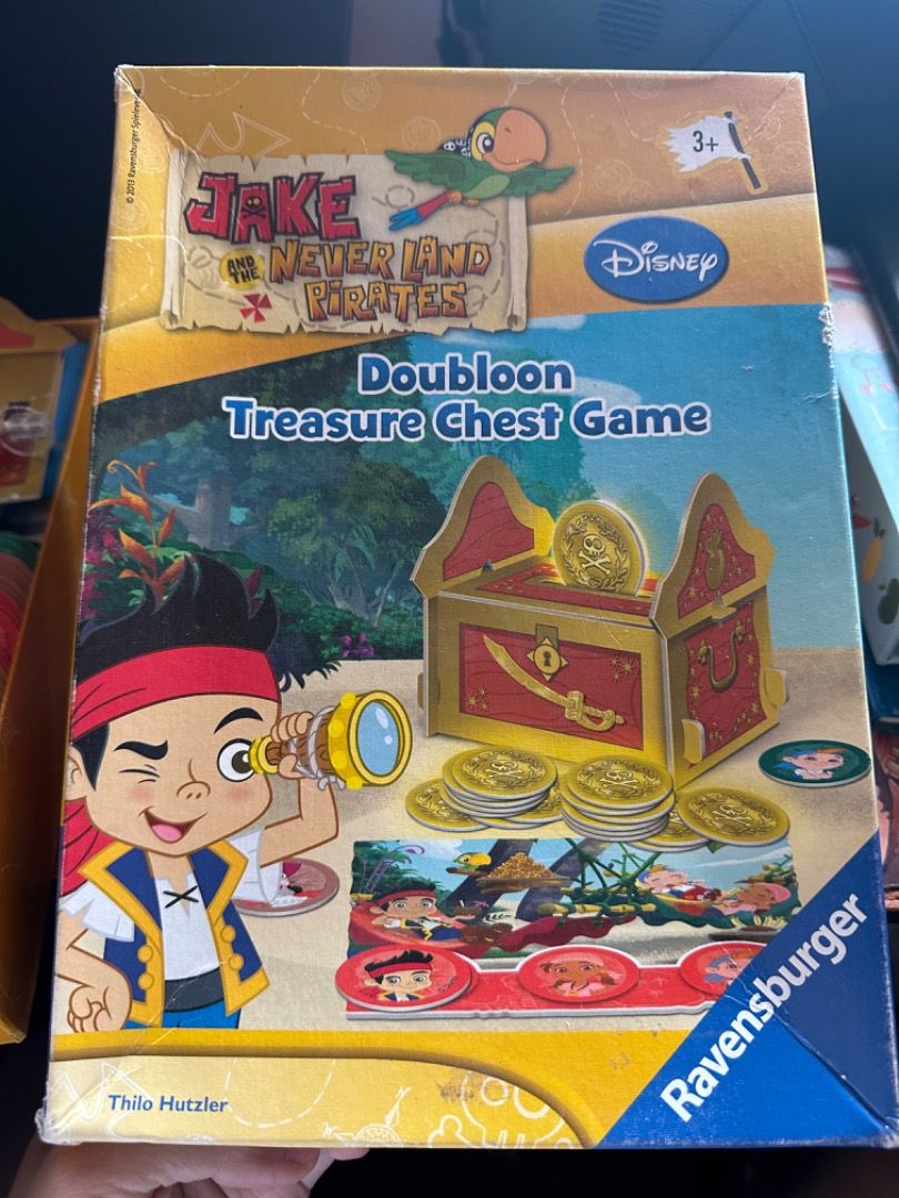 DISNEY Treasure Chest Game RAVENSBURGER (Category: Board Games & Puzzles) located in Marikina City. Submitted by pink31 (Listing ID 1305732414, Image 1). Description: Jake and the Neverland Pirates Treasure Chest Game AS IS .