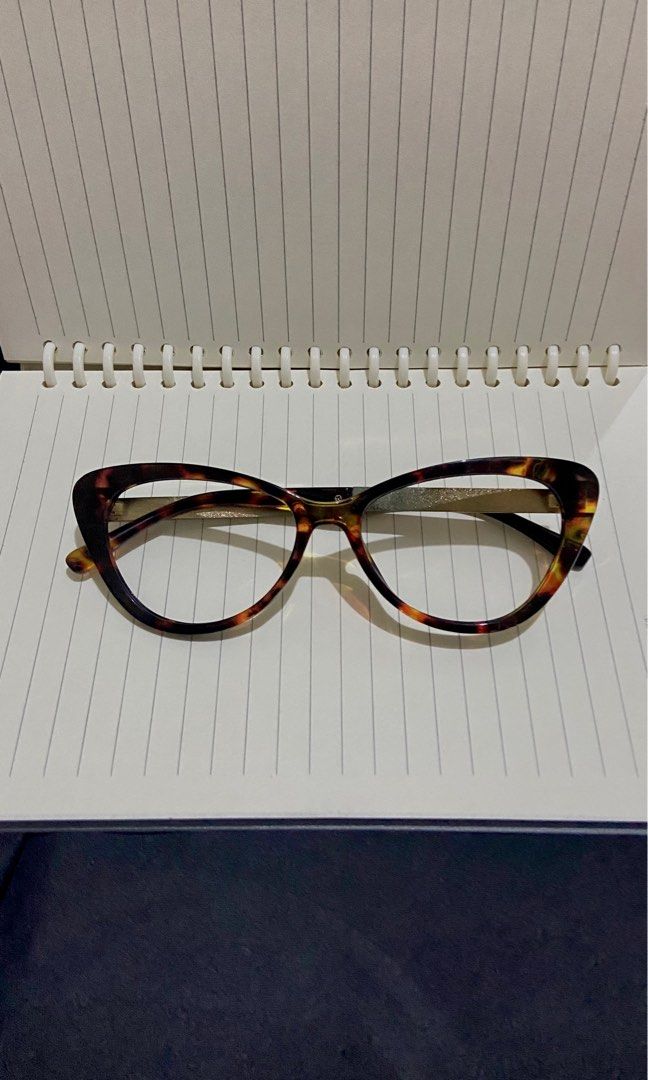 Frame Kacamata Cat Eye motif Leopard
