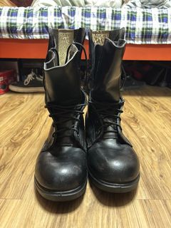 G.B Britton England Leather Combat Boots 