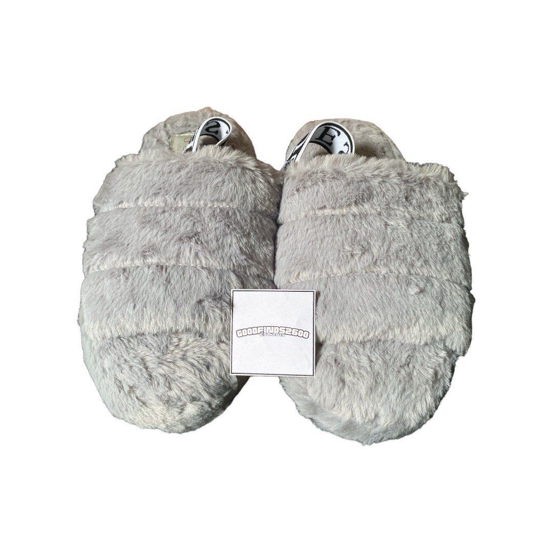 Guess Liddie Faux Fur Slides Slippers Women s Fashion Footwear Slippers and slides on Carousell