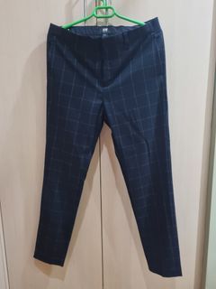 H&M Black Checkered Chino Pants for Men ( Skinny Fit)
