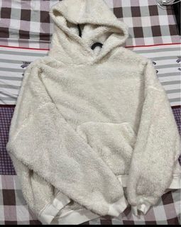 H&M shearling hoodie oversized