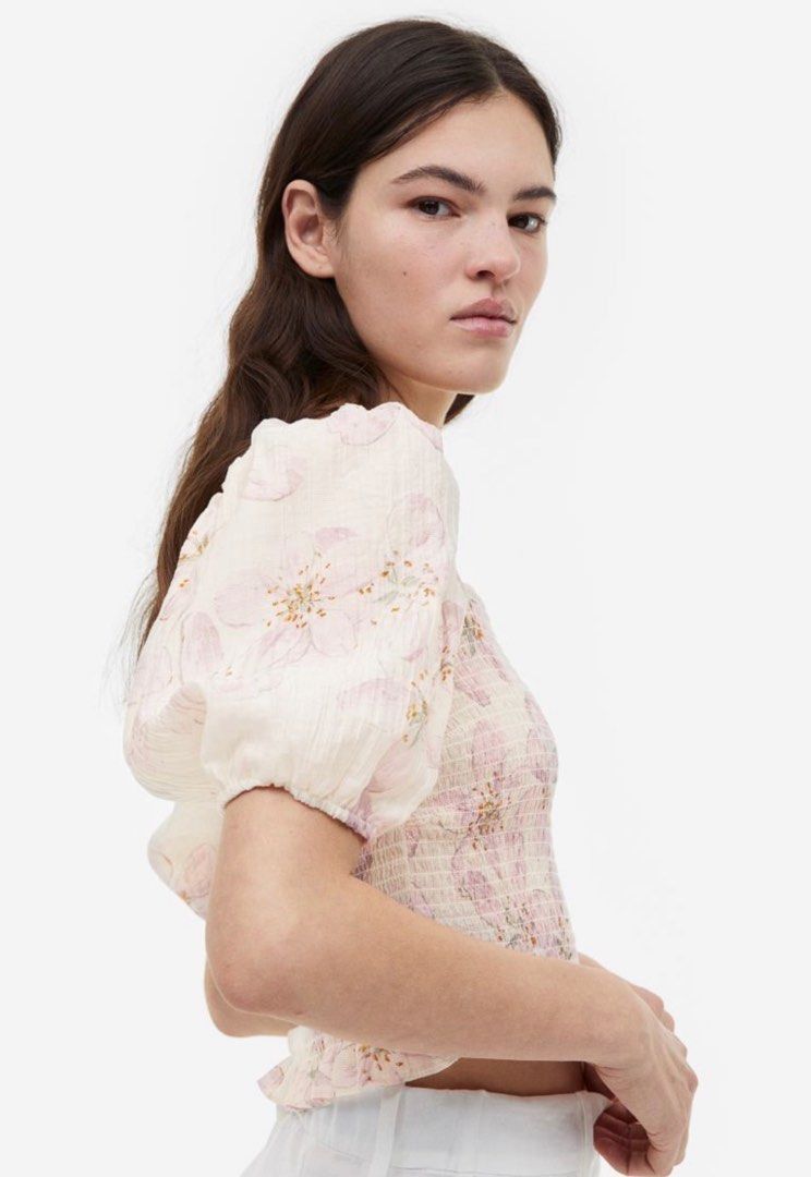 H&m smocked top clearance