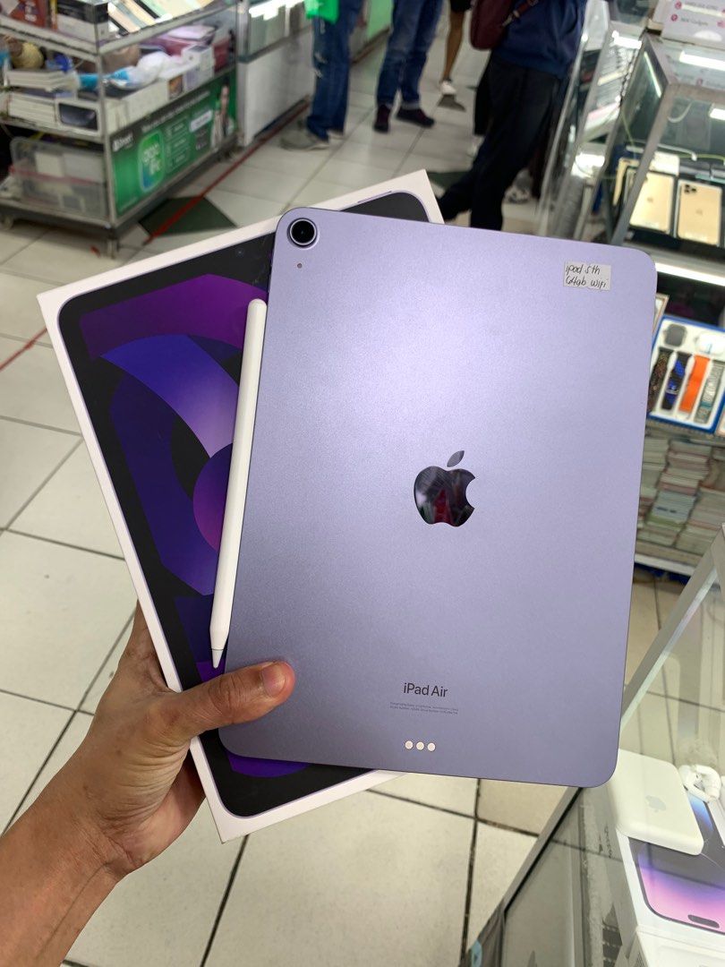iPad Air (5th Gen.) 64gb wifi (Category: iPad) located in Manila. Submitted by arzillah (Listing ID 1305728292, Image 1). Description: iPad Air (5th Gen.) 64gb Wifi only Ntc approve Original box Slightly use No dents No scratches No issue All working Open for COD/COP + SF Manila area (sameday delivery) Province area (via LBC) required DP to avoid cancellation Physical store: Greenhills Shopping Center, 2ndfloor, stall#: Ai 11 Contact#: 0948221722