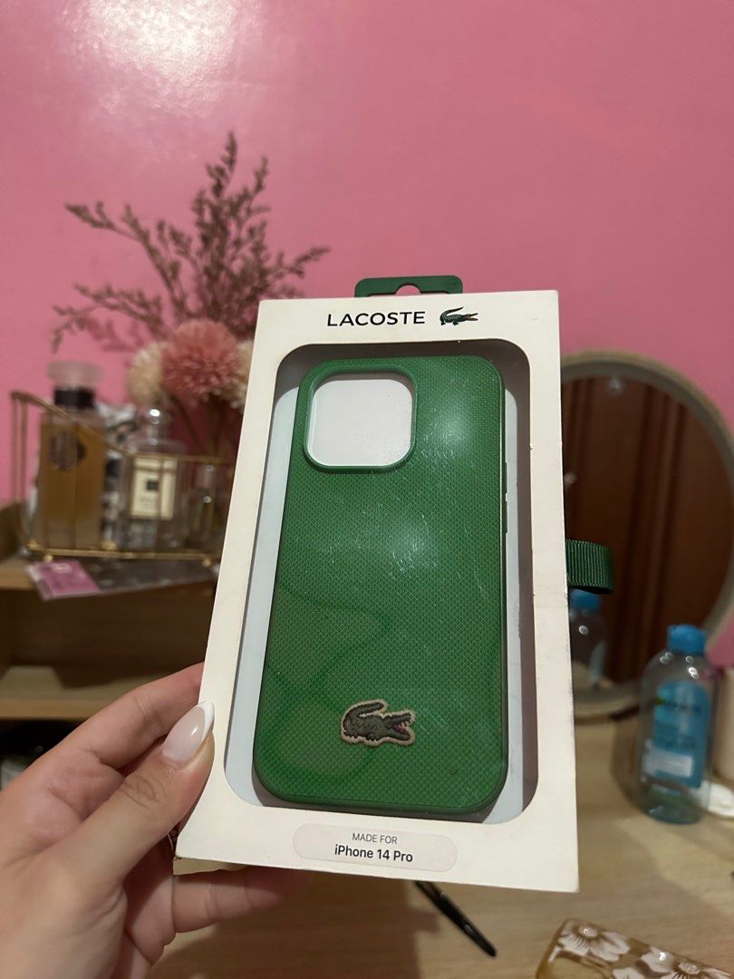 Iphone 14 Lacoste Case (Category: Cases & Sleeves) located in San Pedro. Submitted by paolamariell_ (Listing ID 1305818289, Image 1). Description: Selling my Lacoste Case for IP14 Pro. PHP 2,290 original price bought at Beyond the Box V-Mall. .