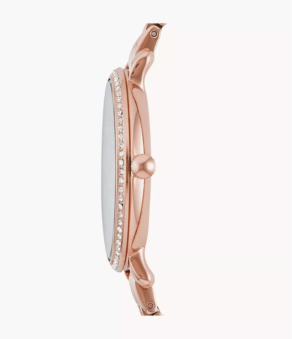 Jacqueline Three-Hand Rose Gold-Tone Stainless Steel Watch, Women's ...