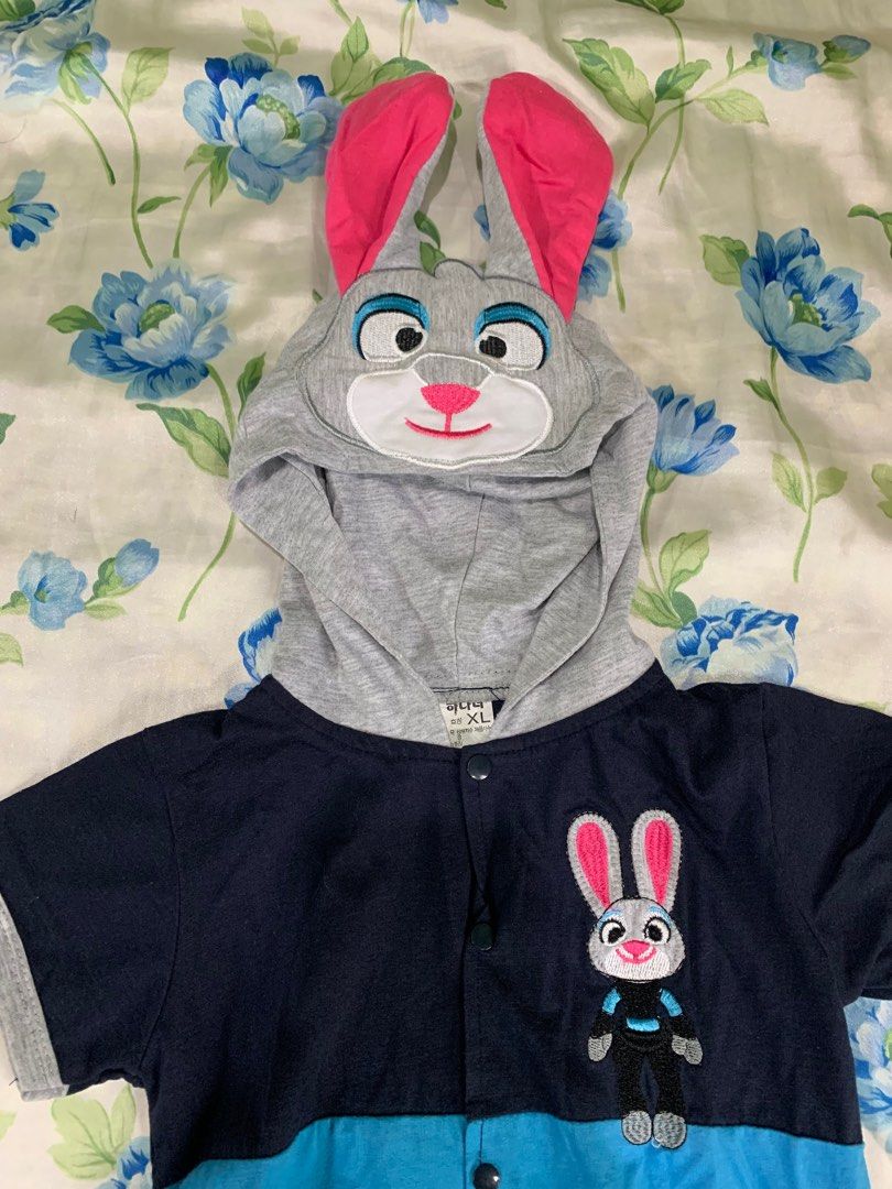 Judy Hopps (Zootopia) rabbit romper costume (Category: Babies & Kids Fashion) located in Cagayan de Oro. Submitted by tiptop.things (Listing ID 1305817675, Image 2). Description: Preloved rabbit romper (used and washed twice; still in good condition) Size XL on tag ESTIMATED to fit 2-4 years old depending on the little girl’s build.