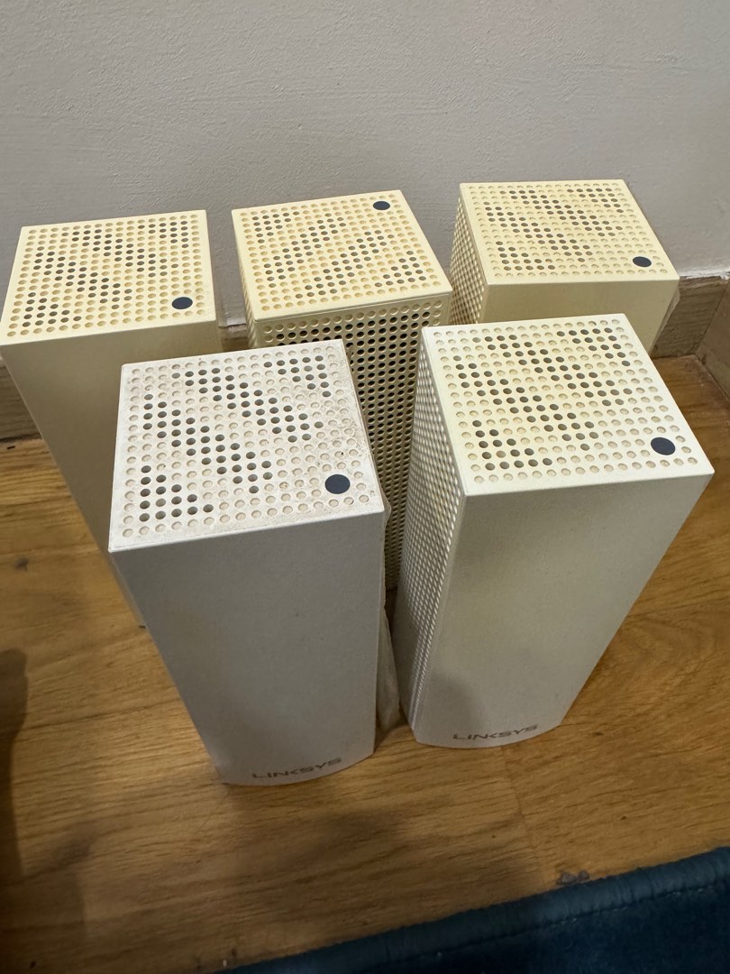 Negotiable: Linksys Velop Mesh Routers WHW03 V2 (2 nos)and WHW 03 (3 ...