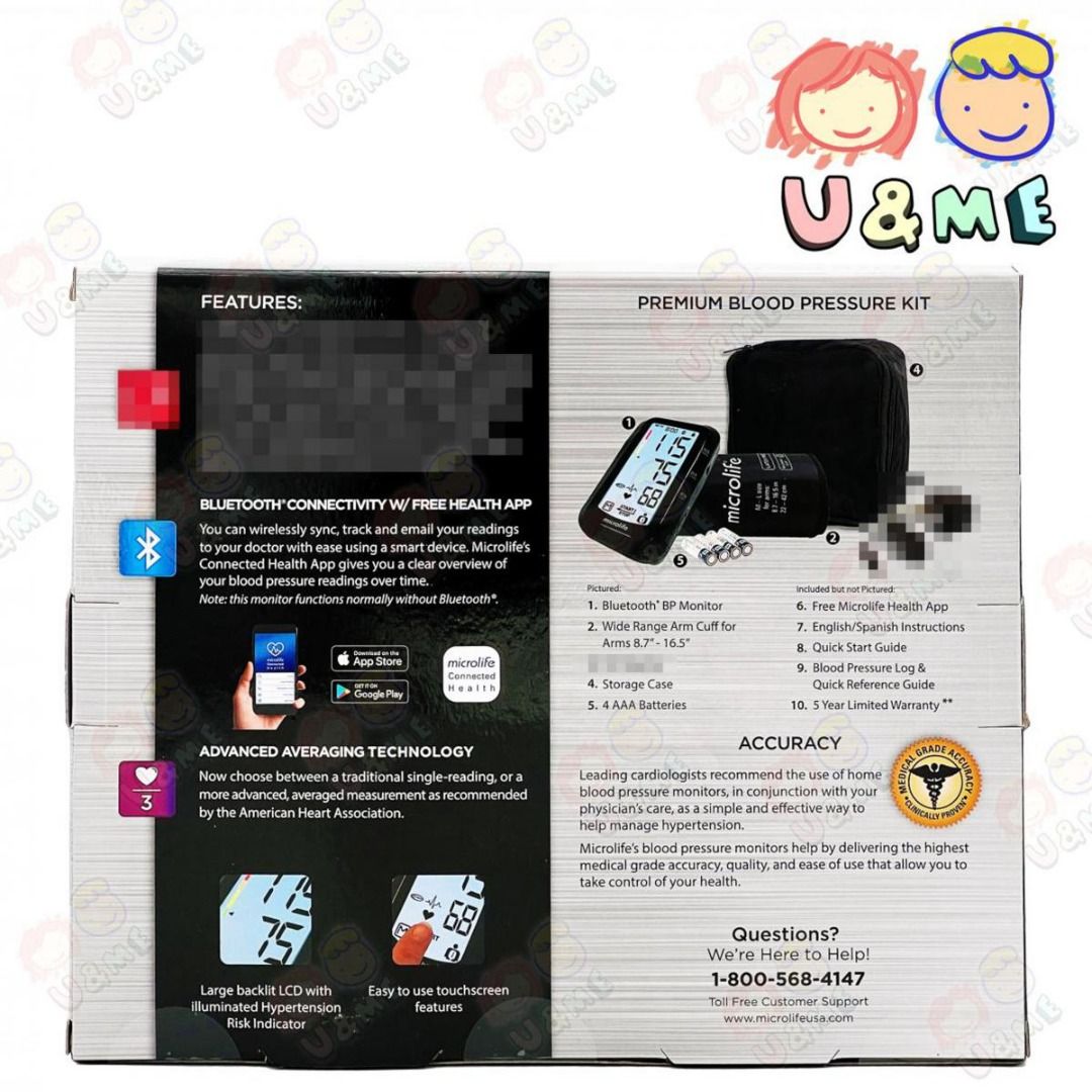 現貨 💥震撼跳樓價⭐️超優惠特價 Microlife 藍牙觸屏手臂式電子血壓計 高級套件 (平行進口貨) 血壓監護儀上臂/上肢式測量監護