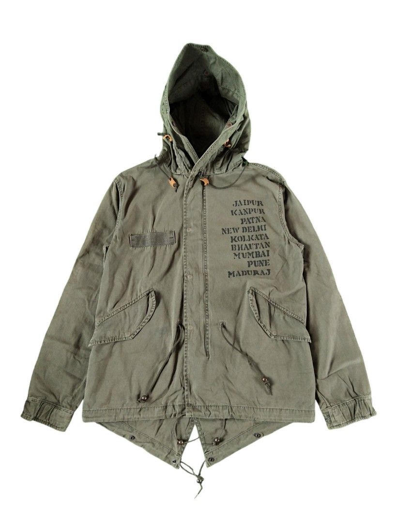 Army Green Wollmantel Military Style Olive Tommy Hilfiger Mantel