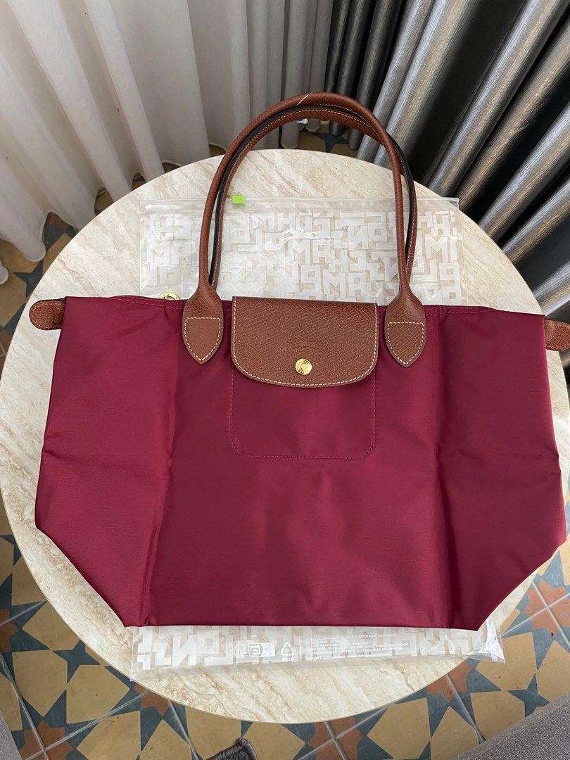 NEW Longchamp classic Maroon MLH Barang Mewah Tas Dompet di Carousell