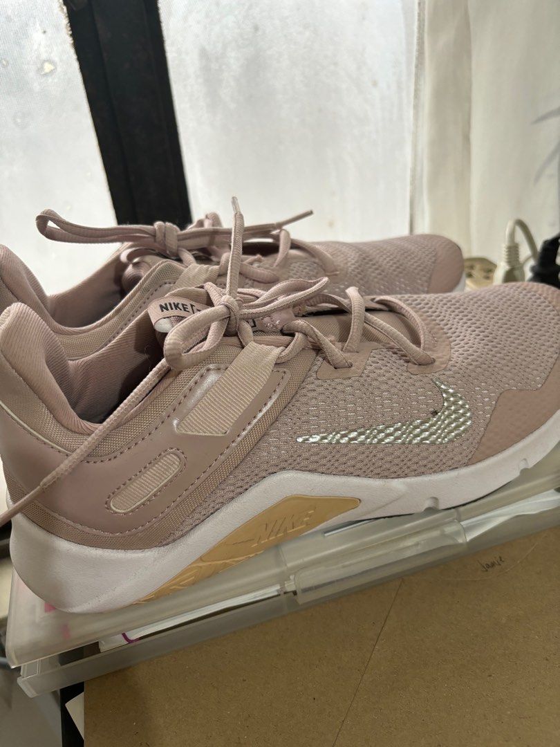 nike light pink training shoes (read desc) (Category: Sneakers) located in Quezon City. Submitted by 003ryu (Listing ID 1305732390, Image 1). Description: - for the running/walking/fitness girlies! - size 11, NO BOX BUT GUARANTEED ORIGINAL (bought from USA) - never been used, accumulated dust only bc it was only in stock - doesn’t fit me, too big :(( loc: qc (near welcome) mop: gcash/bpi mod: grab/lalamove/any sdd courier, no provincial shipping 