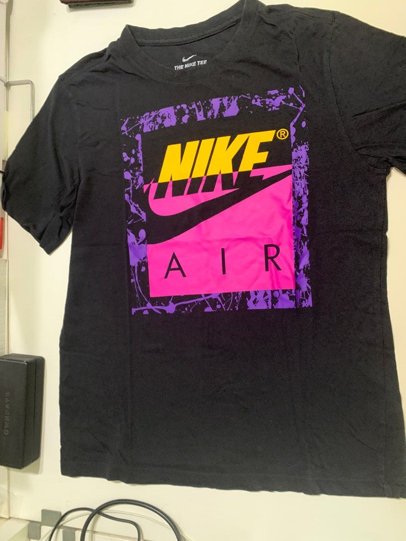 Purple and yellow nike shirt top