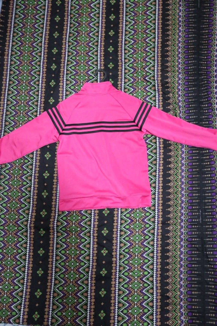Original Adidas Hot Pink Jacket from US (Category: Babies & Kids Fashion) located in Paranaque City. Submitted by noir.gap (Listing ID 1305768496, Image 2). Description: - Bought from US - Small stain, Barely visible on one sleeve.