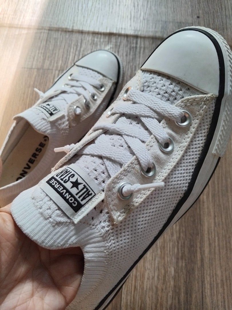 ORIGINAL CONVERSE ALL STAR white sneakers Women s Fashion Footwear Sneakers on Carousell
