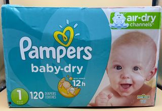 PAMPERS BABY DRY SIZE 1 -120pcs