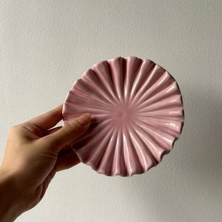 Pink Jewelry Tray Trinket Small Home Decor Porcelain Ceramic