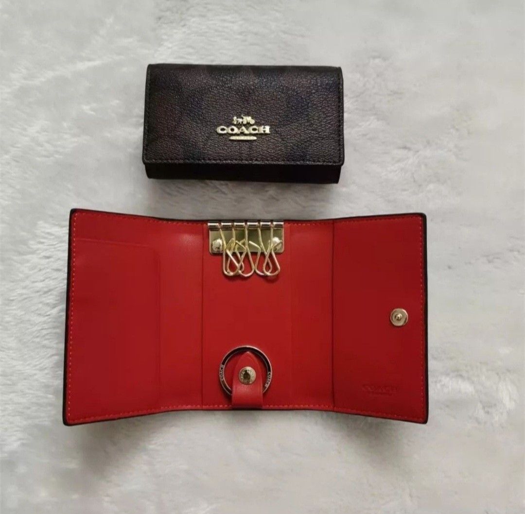 Coach 6 ring key holder store